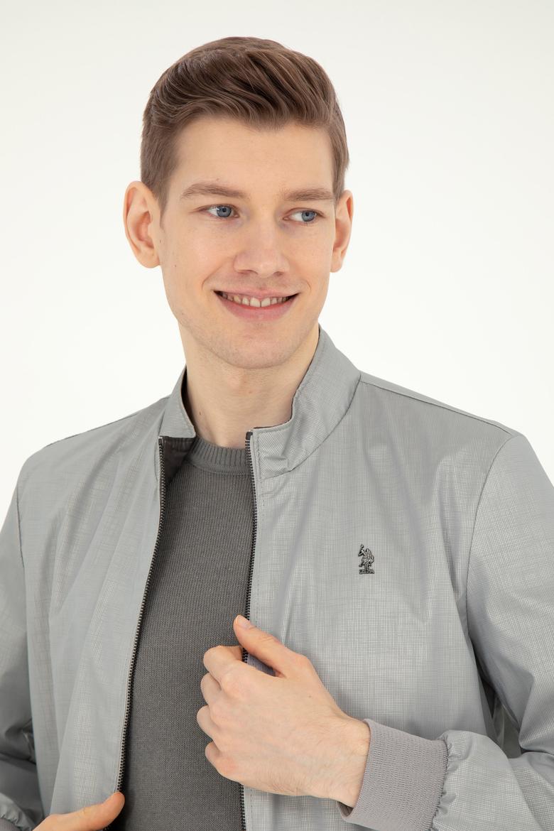 Erkek Gri Deri Ceket - 50289047010