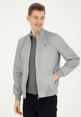 Erkek Gri Deri Ceket - 50289047010