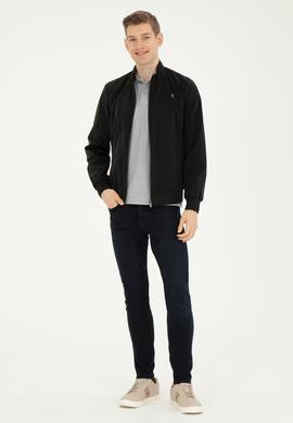 Erkek Siyah Deri Ceket - 50289048009