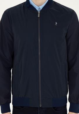 Erkek Lacivert Deri Ceket - 50289050009