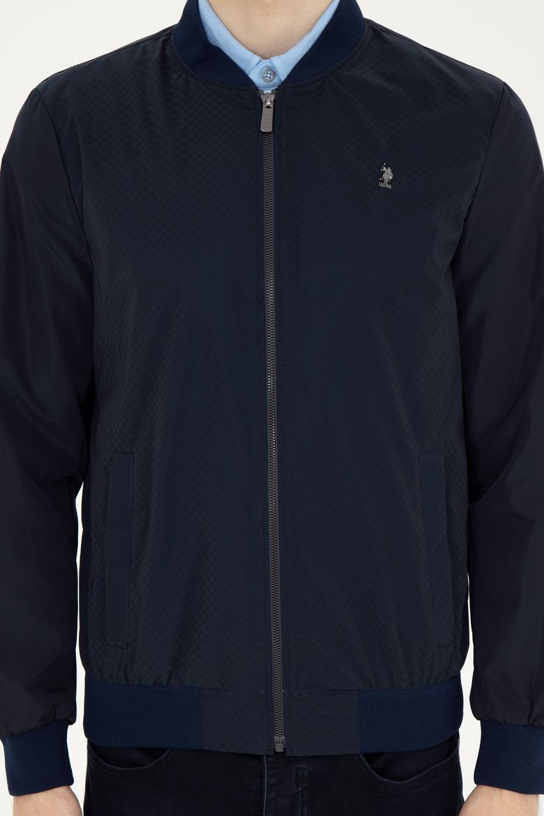 Erkek Lacivert Deri Ceket - 50289050009