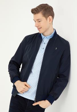 Erkek Lacivert Deri Ceket - 50289050009