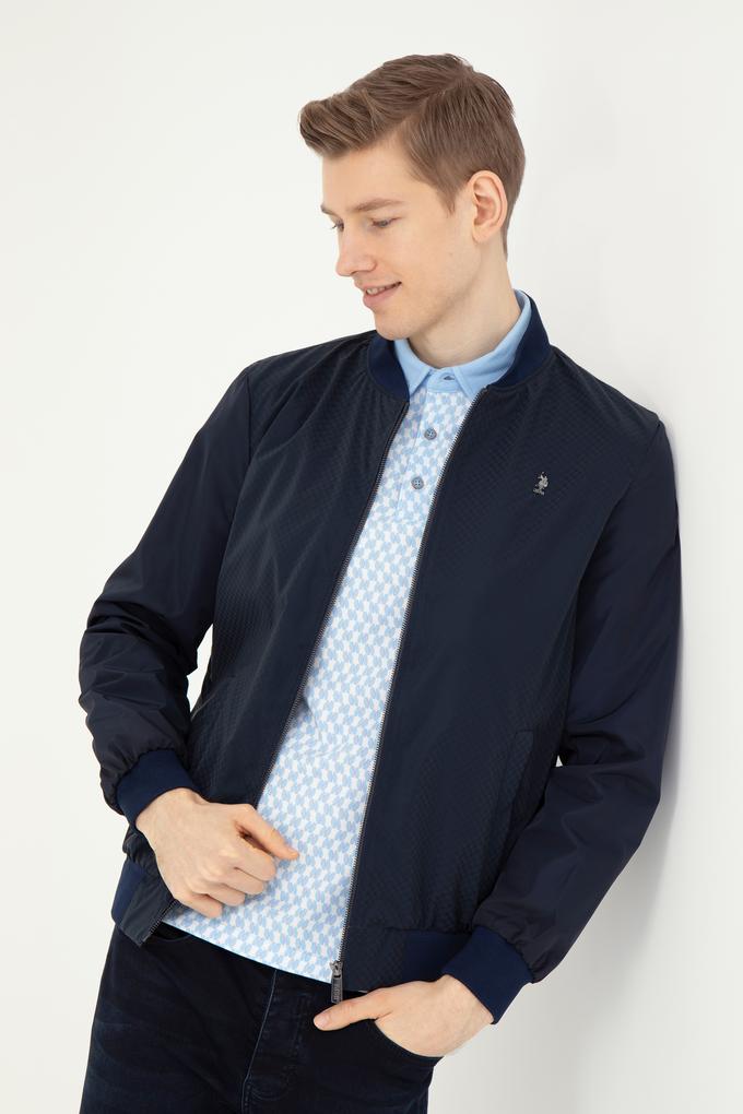 Erkek Lacivert Deri Ceket