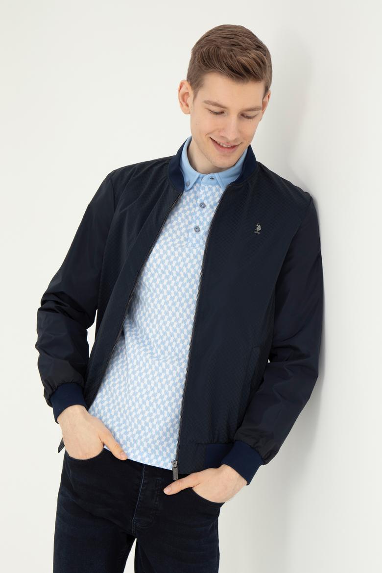 Erkek Lacivert Deri Ceket - 50289050009