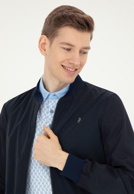 Erkek Lacivert Deri Ceket - 50289050009