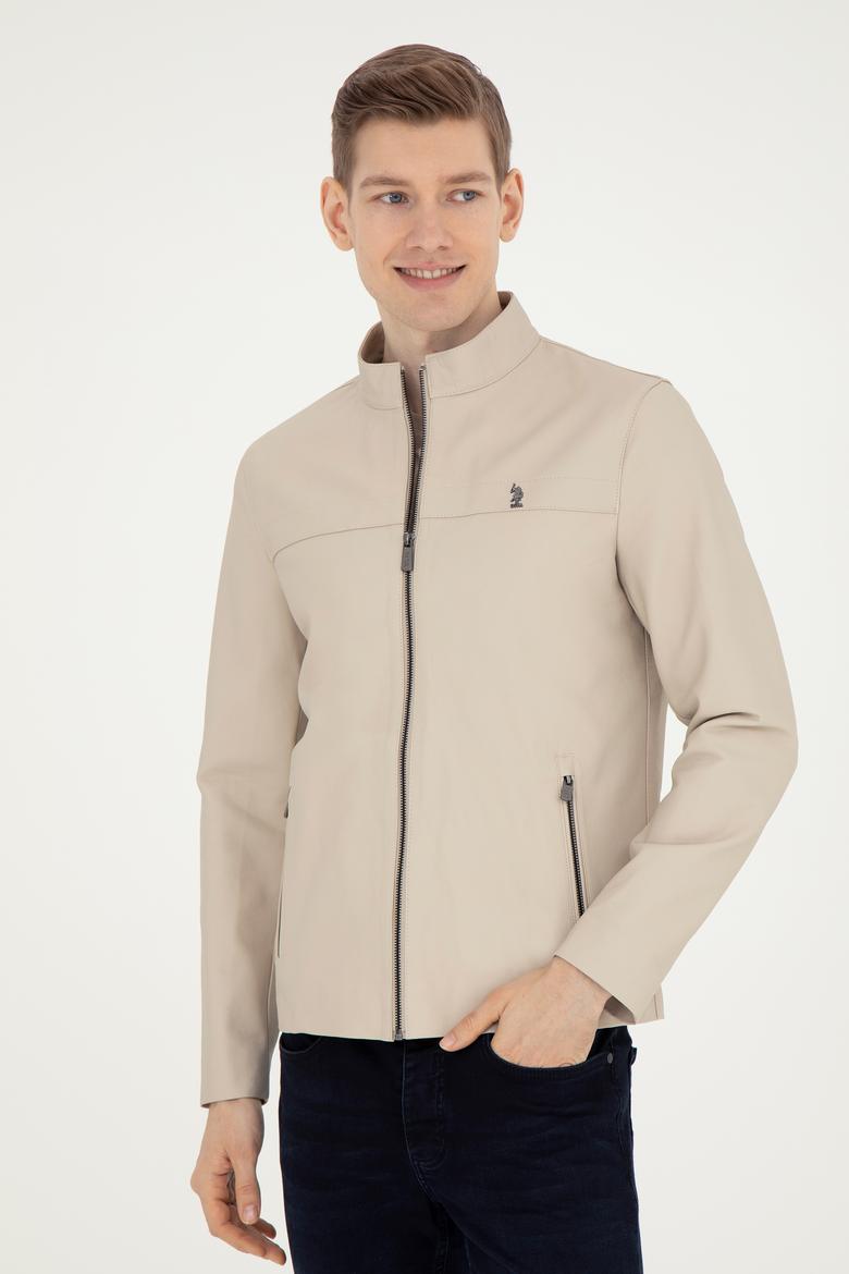 Erkek Taş Deri Ceket - 50289101009