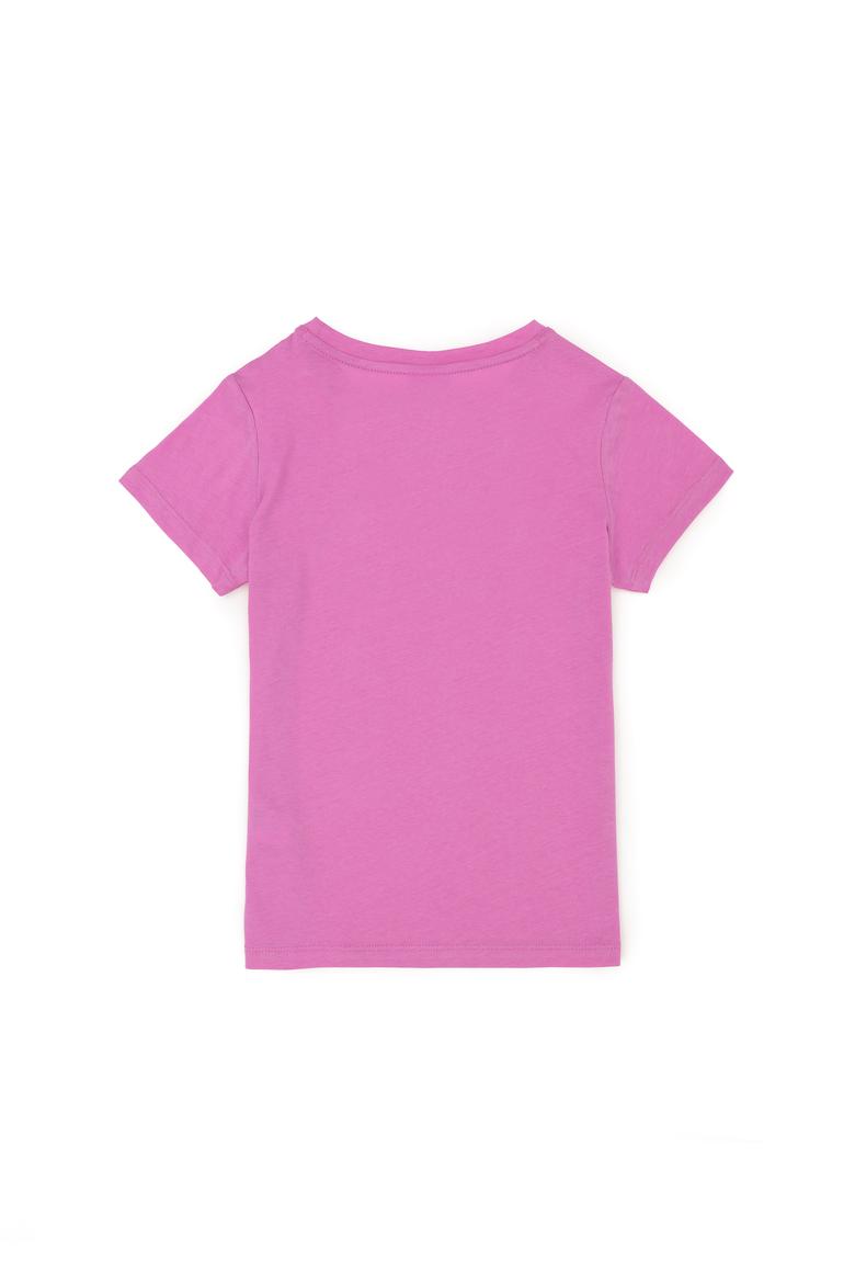 Kız Çocuk Menekşe Bisiklet Yaka Tişört - 50283375001