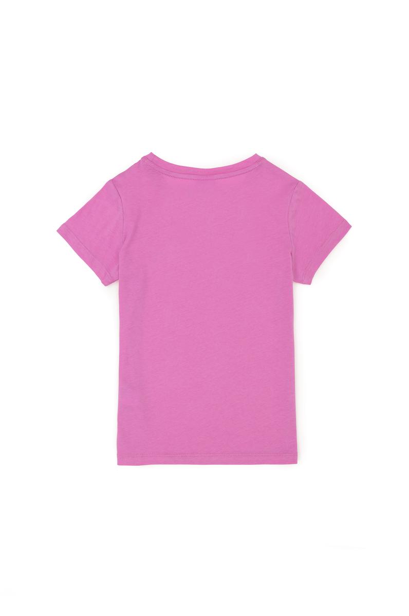 Kız Çocuk Menekşe Bisiklet Yaka Tişört