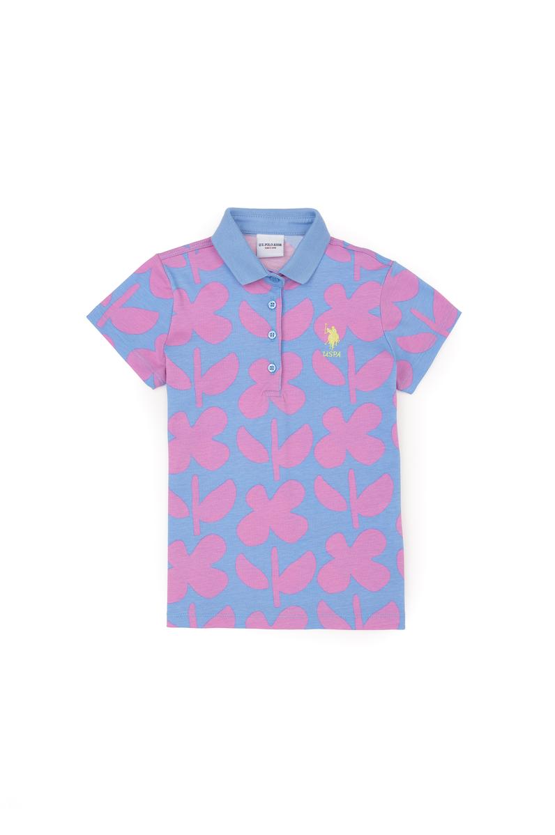 Kız Çocuk Koyu Mavi Polo Yaka Tişört