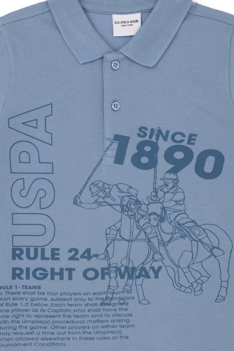 Erkek Çocuk İndigo Polo Yaka Tişört - 50288126029
