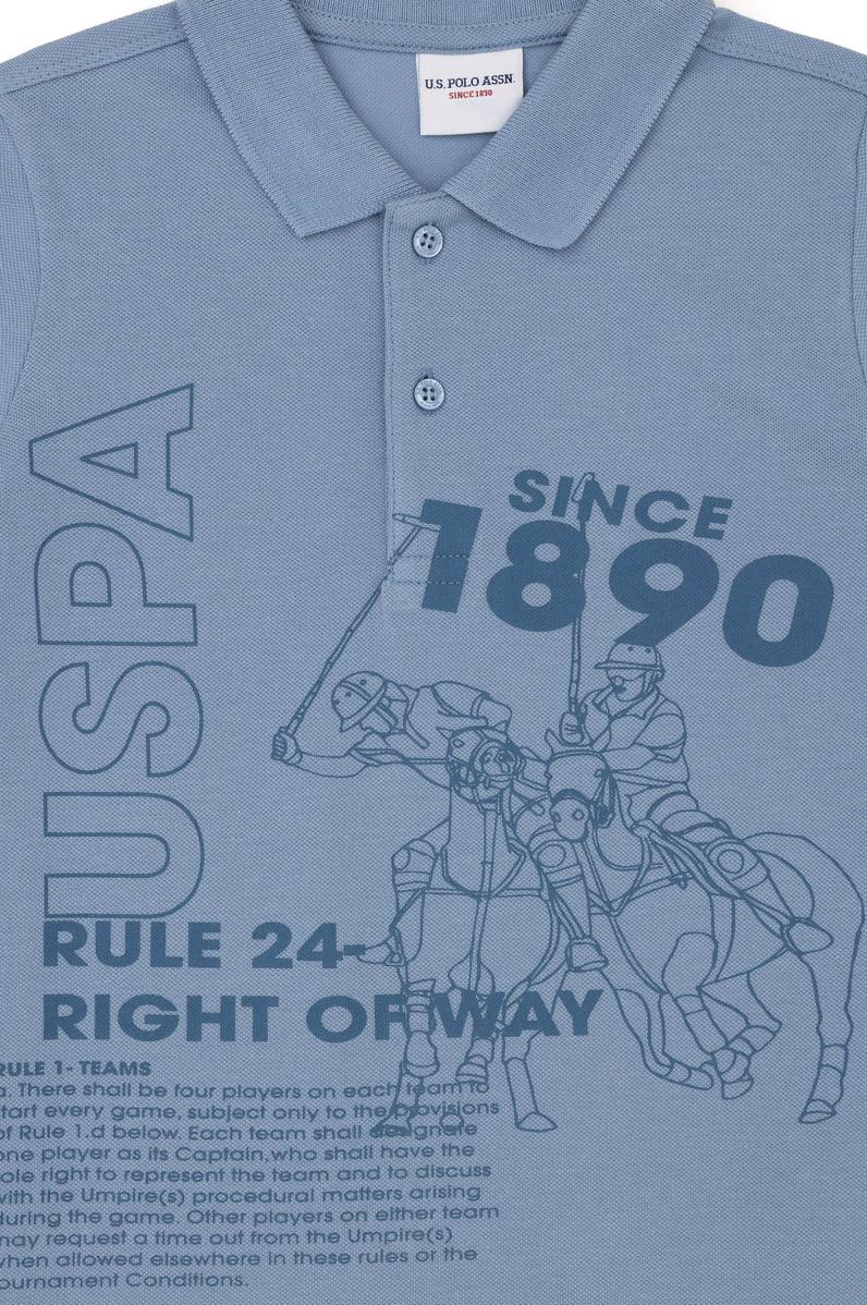 Erkek Çocuk İndigo Polo Yaka Tişört