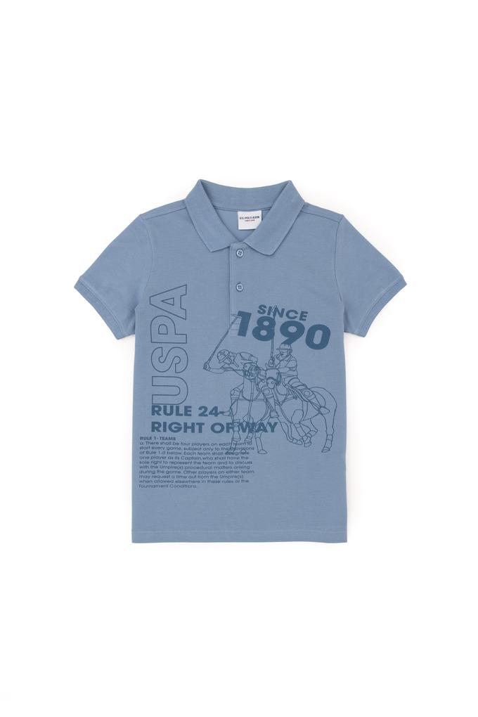 Erkek Çocuk İndigo Polo Yaka Tişört