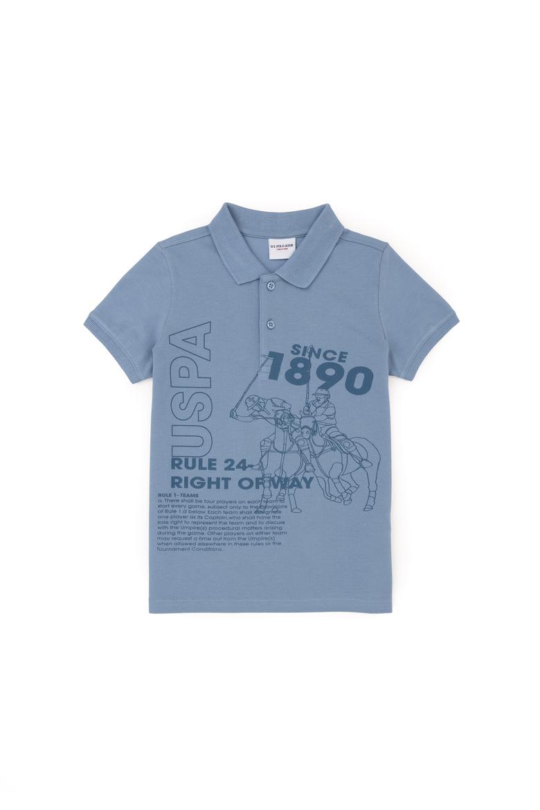 Erkek Çocuk İndigo Polo Yaka Tişört