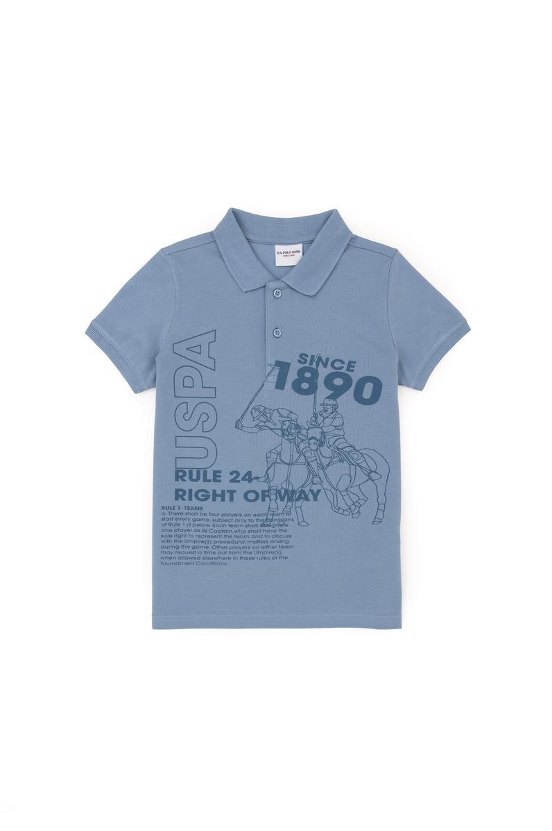 Erkek Çocuk İndigo Polo Yaka Tişört