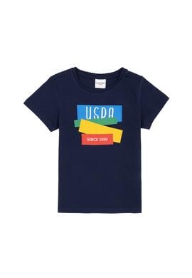 Erkek Çocuk Lacivert Bisiklet Yaka Tişört - 50284895005