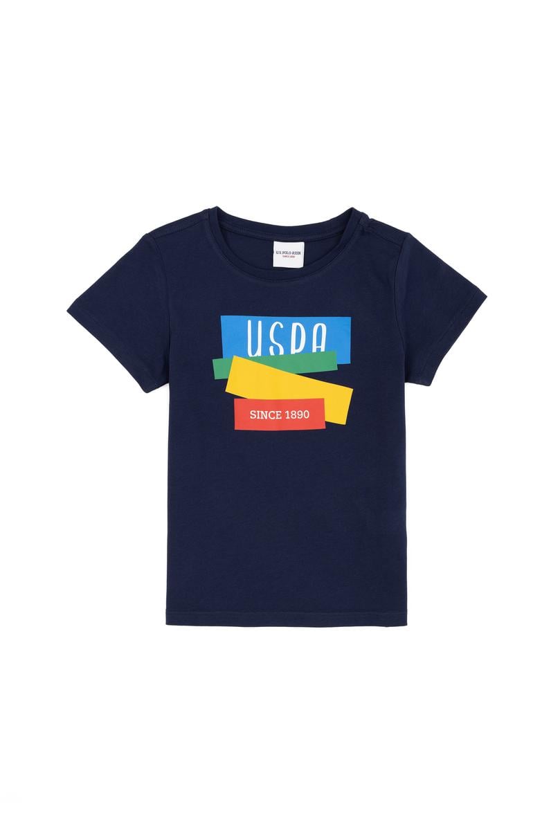 Erkek Çocuk Lacivert Bisiklet Yaka Tişört