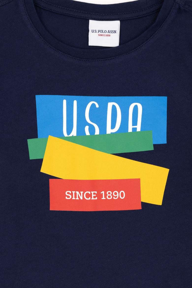 Erkek Çocuk Lacivert Bisiklet Yaka Tişört - 50284895005