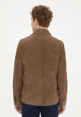 Erkek Taba Deri Ceket - 50288936009