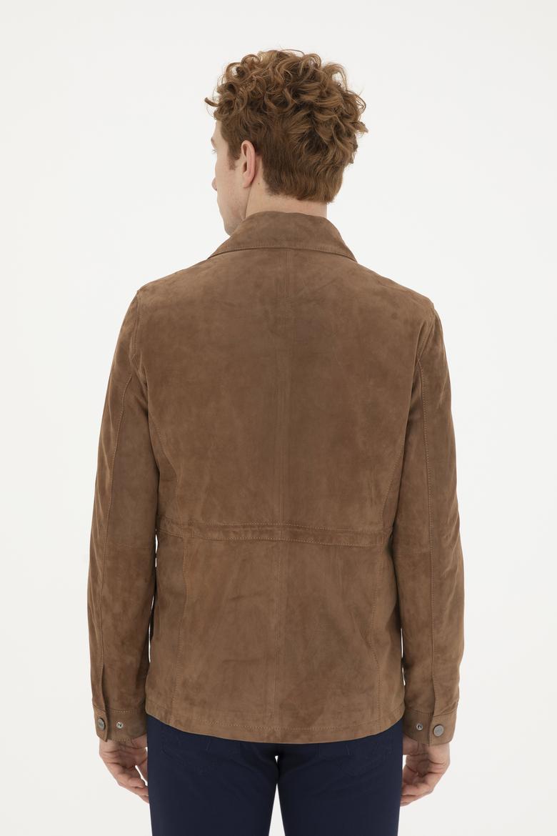 Erkek Taba Deri Ceket - 50288936009