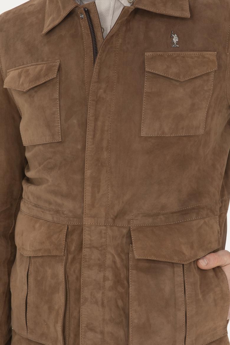 Erkek Taba Deri Ceket - 50288936009