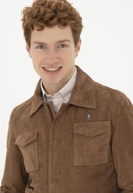 Erkek Taba Deri Ceket - 50288936009