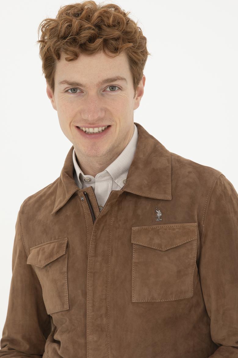 Erkek Taba Deri Ceket - 50288936009