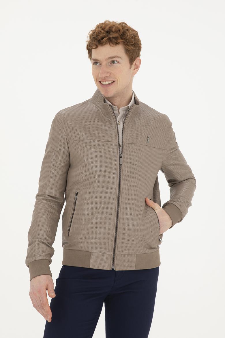 Erkek Vizon Deri Ceket - 50288938019