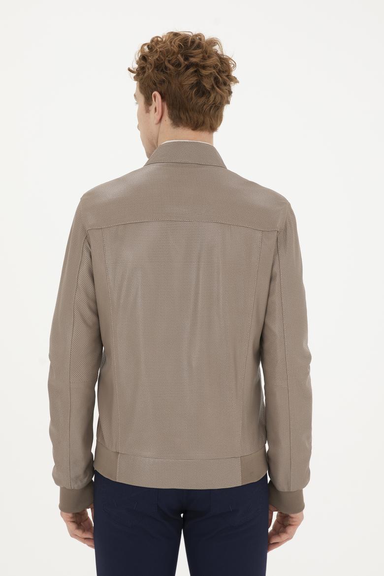 Erkek Vizon Deri Ceket - 50288938019