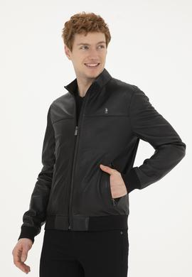 Erkek Siyah Deri Ceket - 50288938026