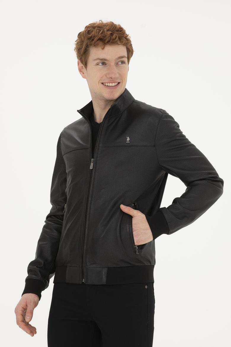 Erkek Siyah Deri Ceket - 50288938026