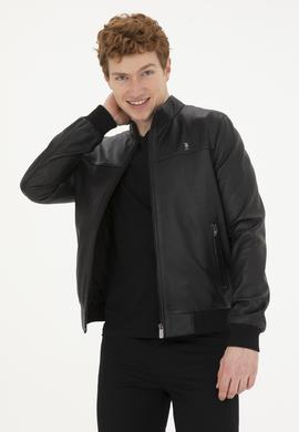 Erkek Siyah Deri Ceket - 50288938026