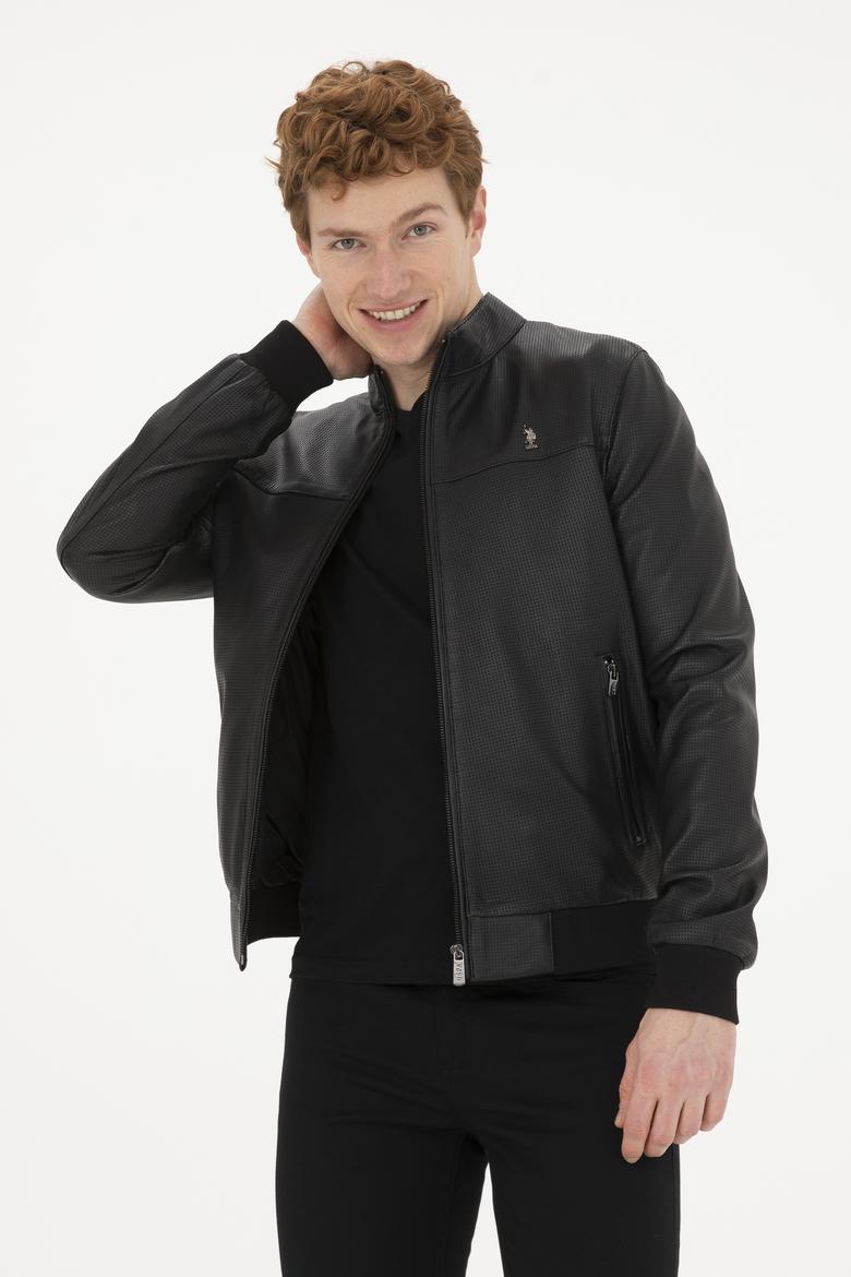 Erkek Siyah Deri Ceket - 50288938026