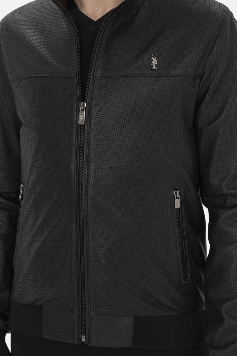 Erkek Siyah Deri Ceket - 50288938026