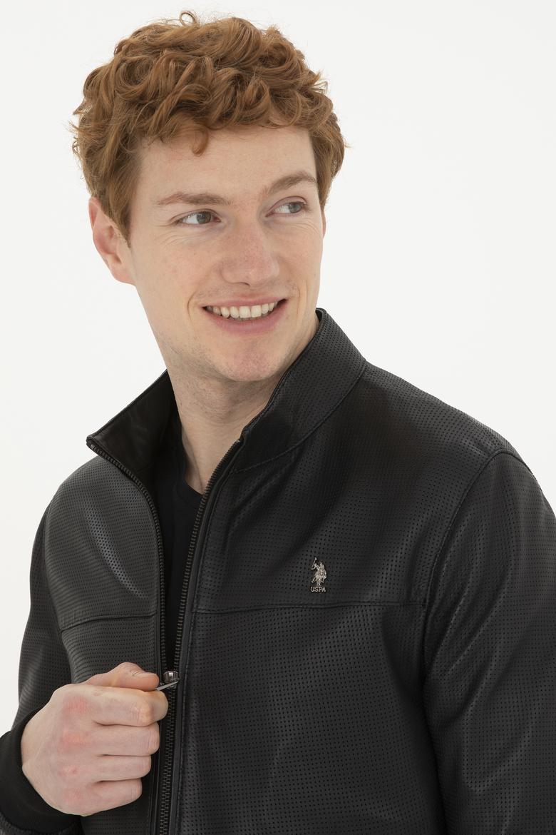 Erkek Siyah Deri Ceket - 50288938026