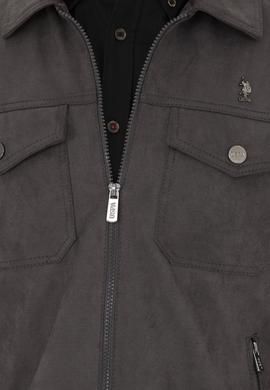 Erkek Antrasit Deri Ceket - 50289049020