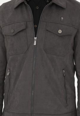 Erkek Antrasit Deri Ceket - 50289049020