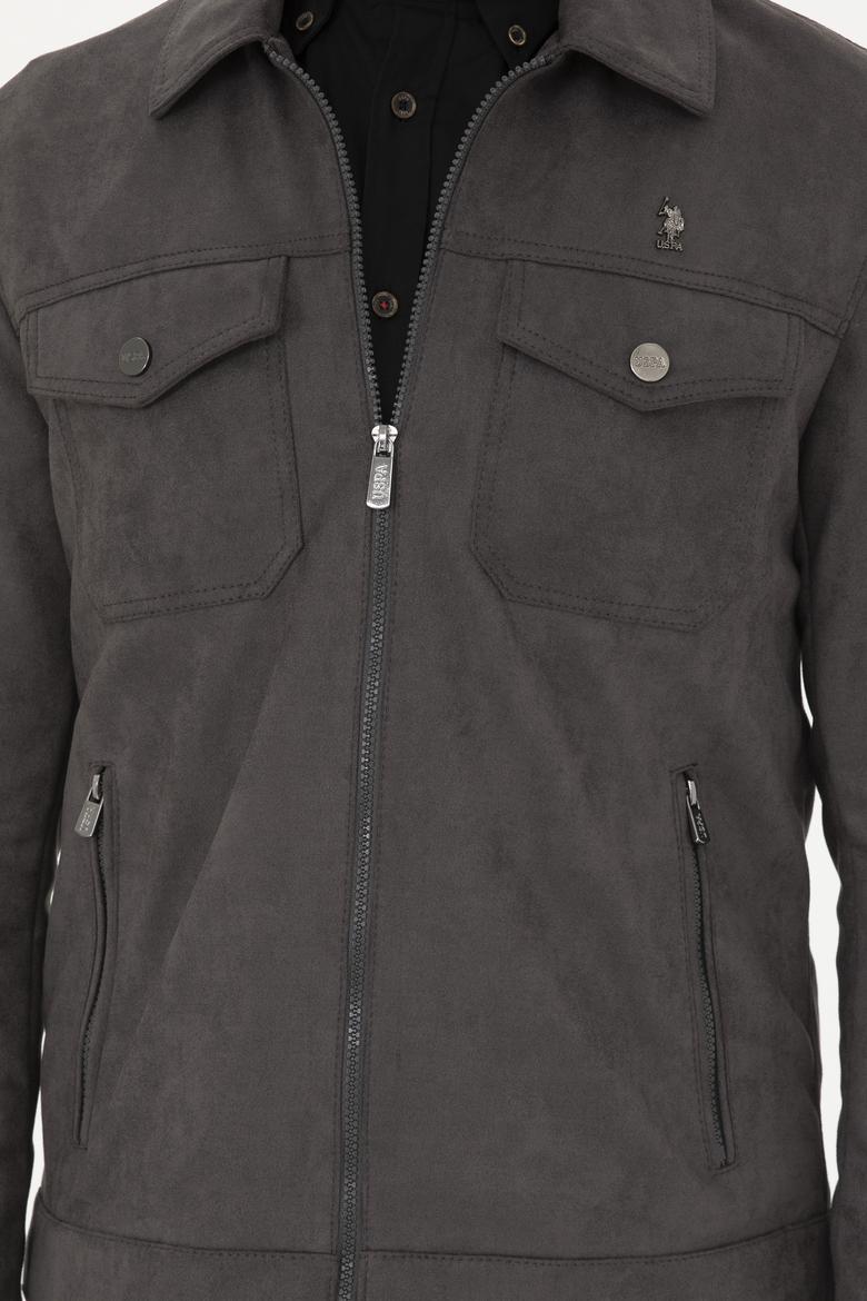 Erkek Antrasit Deri Ceket - 50289049020