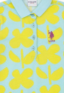 Kız Çocuk Mint Polo Yaka Kısa Kollu Örme Elbise - 50283330038