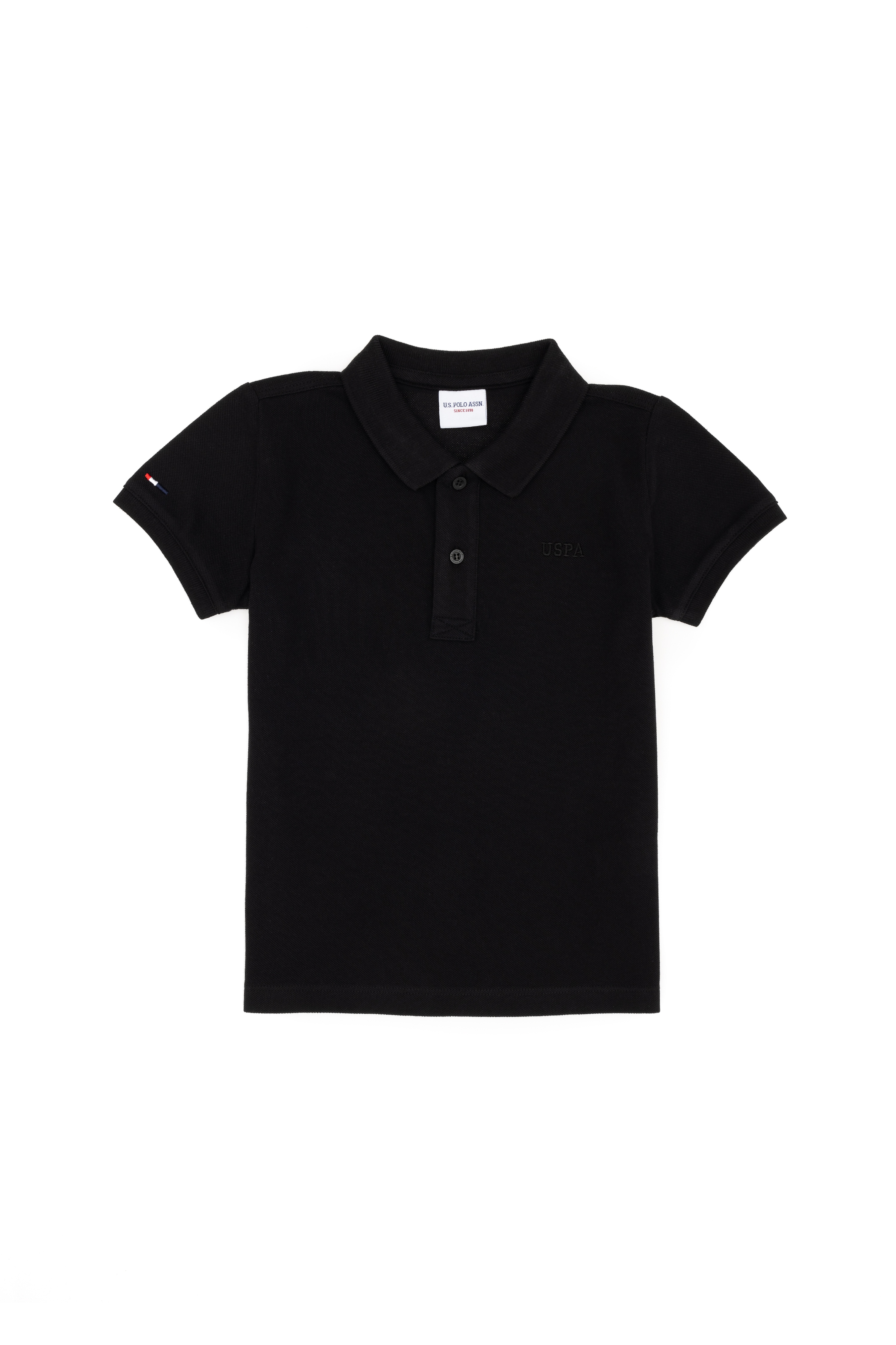 Erkek Çocuk Siyah Basic Polo Yaka Tişört