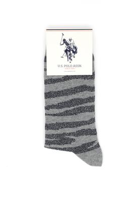 Kadın Gri Melanj Çorap - 50241097004