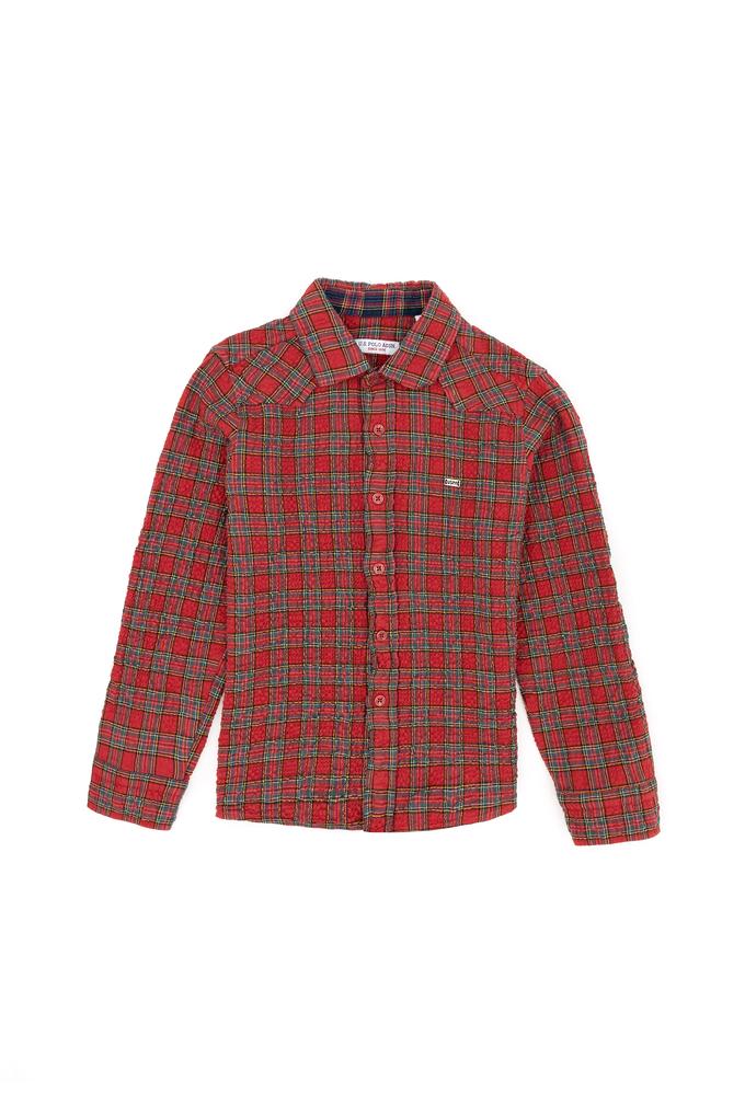 Erkek Çocuk Kırmızı Uzun Kollu Gömlek