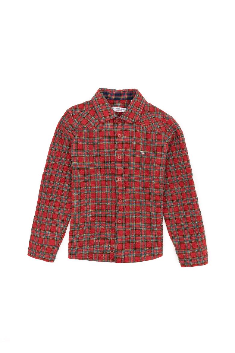 Erkek Çocuk Kırmızı Uzun Kollu Gömlek