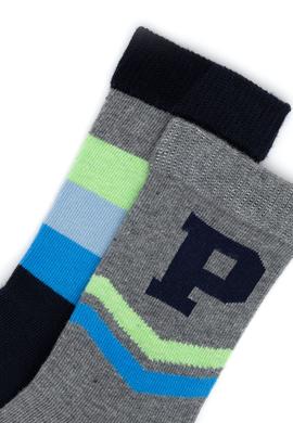 Erkek Çocuk Gri Melanj Çorap - 50258081006