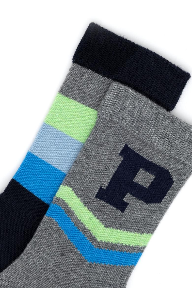 Erkek Çocuk Gri Melanj Çorap - 50258081006