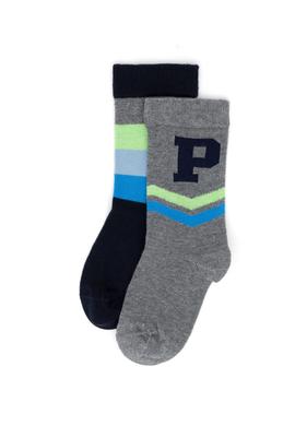 Erkek Çocuk Gri Melanj Çorap - 50258081006