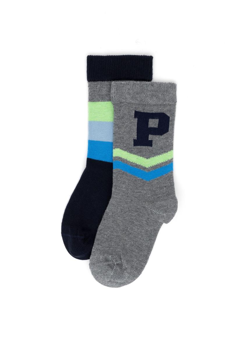 Erkek Çocuk Gri Melanj Çorap