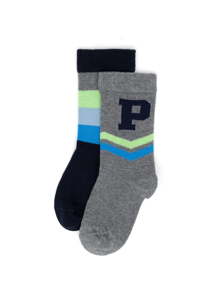Erkek Çocuk Gri Melanj Çorap