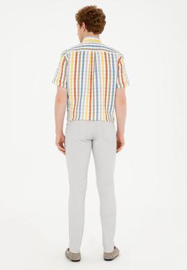 Erkek Açık Gri Kanvas Pantolon - 50289420367