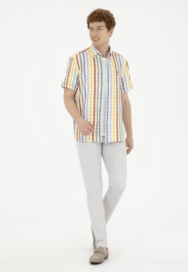 Erkek Açık Gri Kanvas Pantolon - 50289420367