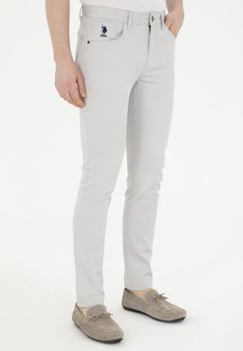 Erkek Açık Gri Kanvas Pantolon - 50289420367